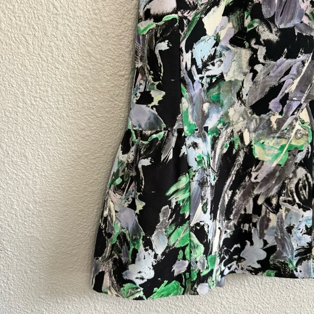 Milly Minis‎ Painted Floral Party Dress Pleated Size 6 EUC Bow
